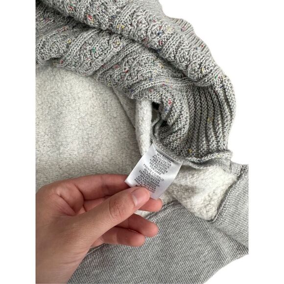Joseph A. Gray Colorful Speckles Knit Fleece Sweater Cowl Neck Size Petite Large - Picture 8 of 10